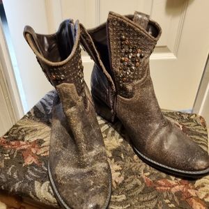 Distressed boots